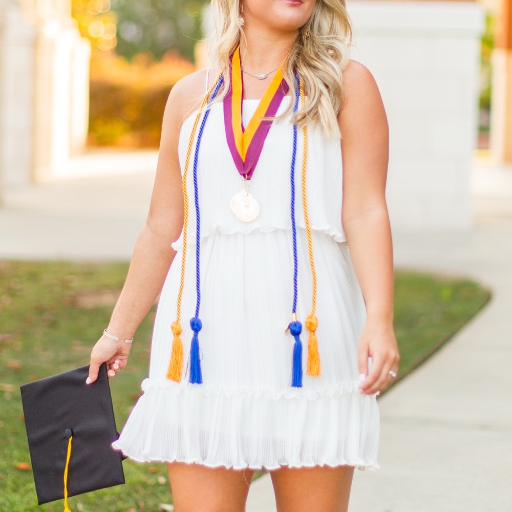 She + Sky Ivory Spaghetti Strap Dress